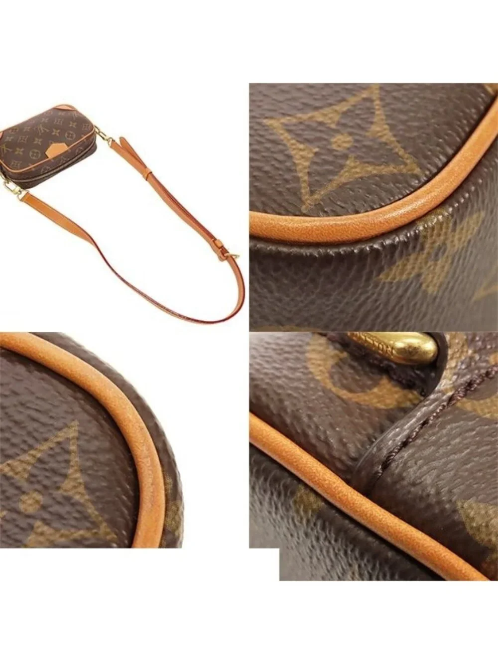 Louis Vuitton Trocadero Wearable Wallet Brown Monogram Canvas Pochette Shoulder